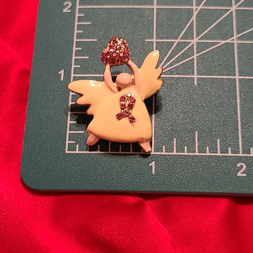 Angel Cancer awareness Charm/Brooch Super Sweet